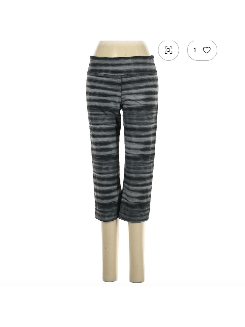 Under Armour Gray Active Striped Pants Size M Leggings